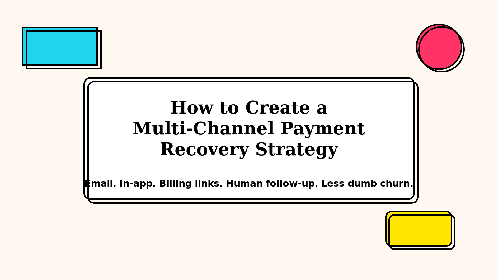How to Create a Multi-Channel Payment Recovery Strategy